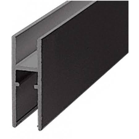 CRL LK610BL Flat Black Aluminum LK610 H-Bar 144x22 Stock Length