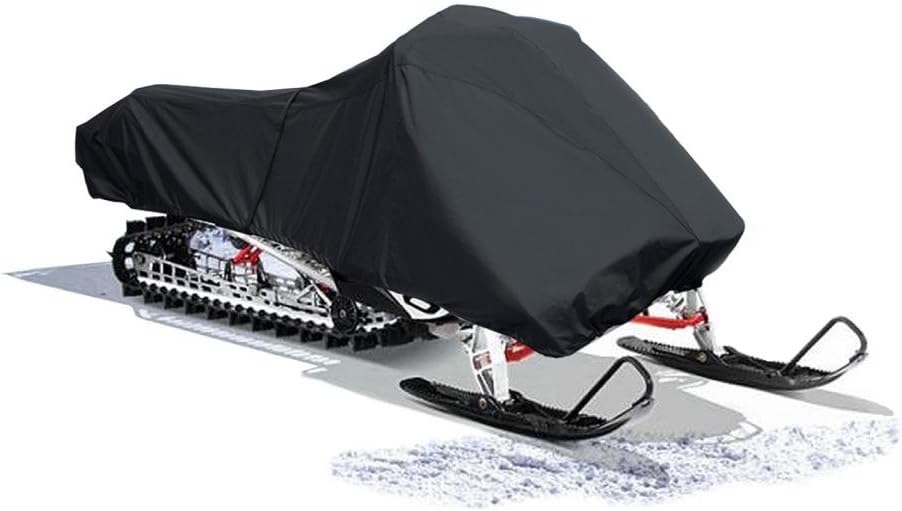 EliteShield SnowShield Snowmobile Cover, Solution-Dyed Fade Resistant All Weather Protection Snowmobile Cover, Black Color Fits Snowmobile up to 145 Inch Long