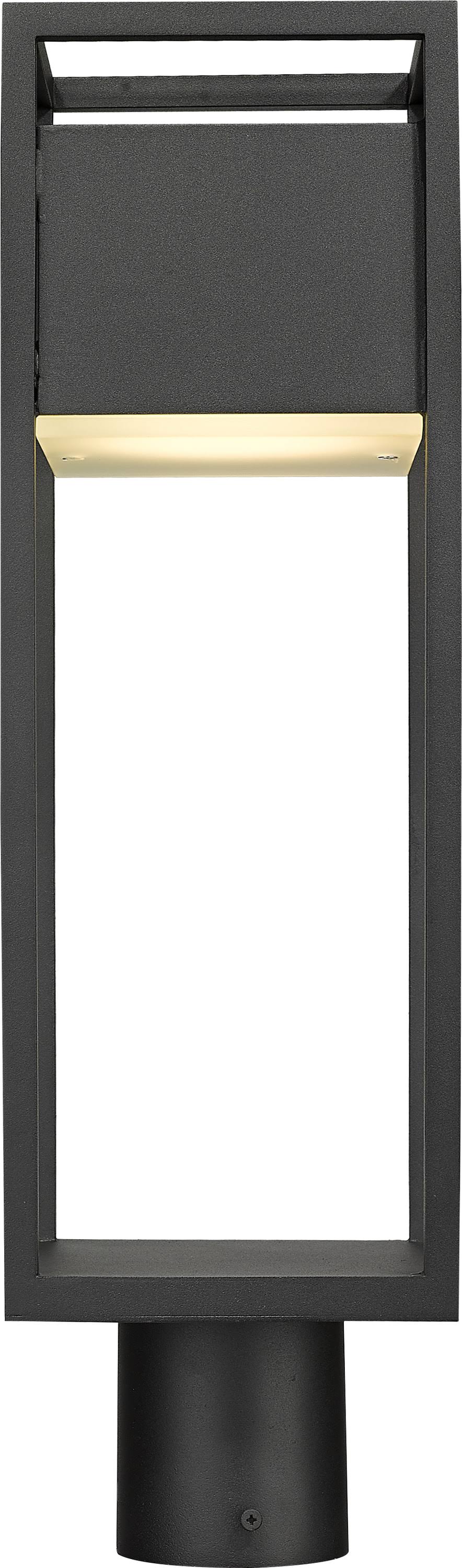 Z-Lite Barwick Black LED Outdoor Post Mount Fixture 585PHMR-BK-LED