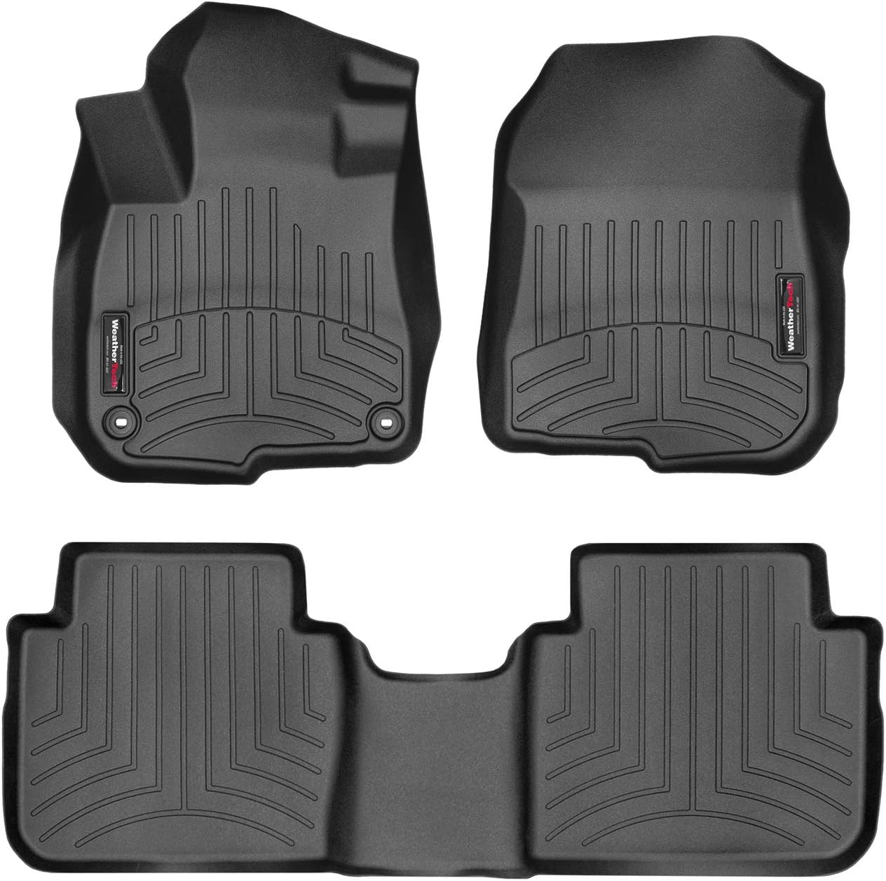 WeatherTech Custom Fit FloorLiner for Honda CR-V - 1st & 2nd Row, Black (441110-1-2)