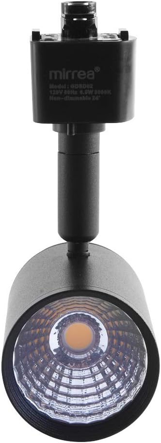 mirrea 12 Pack LED Track Lighting Heads Compatible with Single Circuit H Type Track Lighting Rail Ceiling Spotlight for Accent Task Wall Art Exhibition Lighting 6.5W 3000K Warm White 24&deg; Black Painted