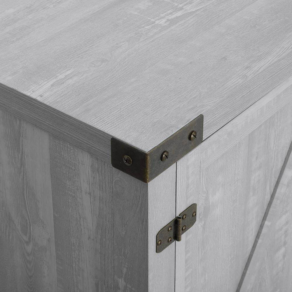 Walker Edison Stone Grey TV Stand (Accommodates TVs Up to 55-in) in Gray | LW58BDSDST