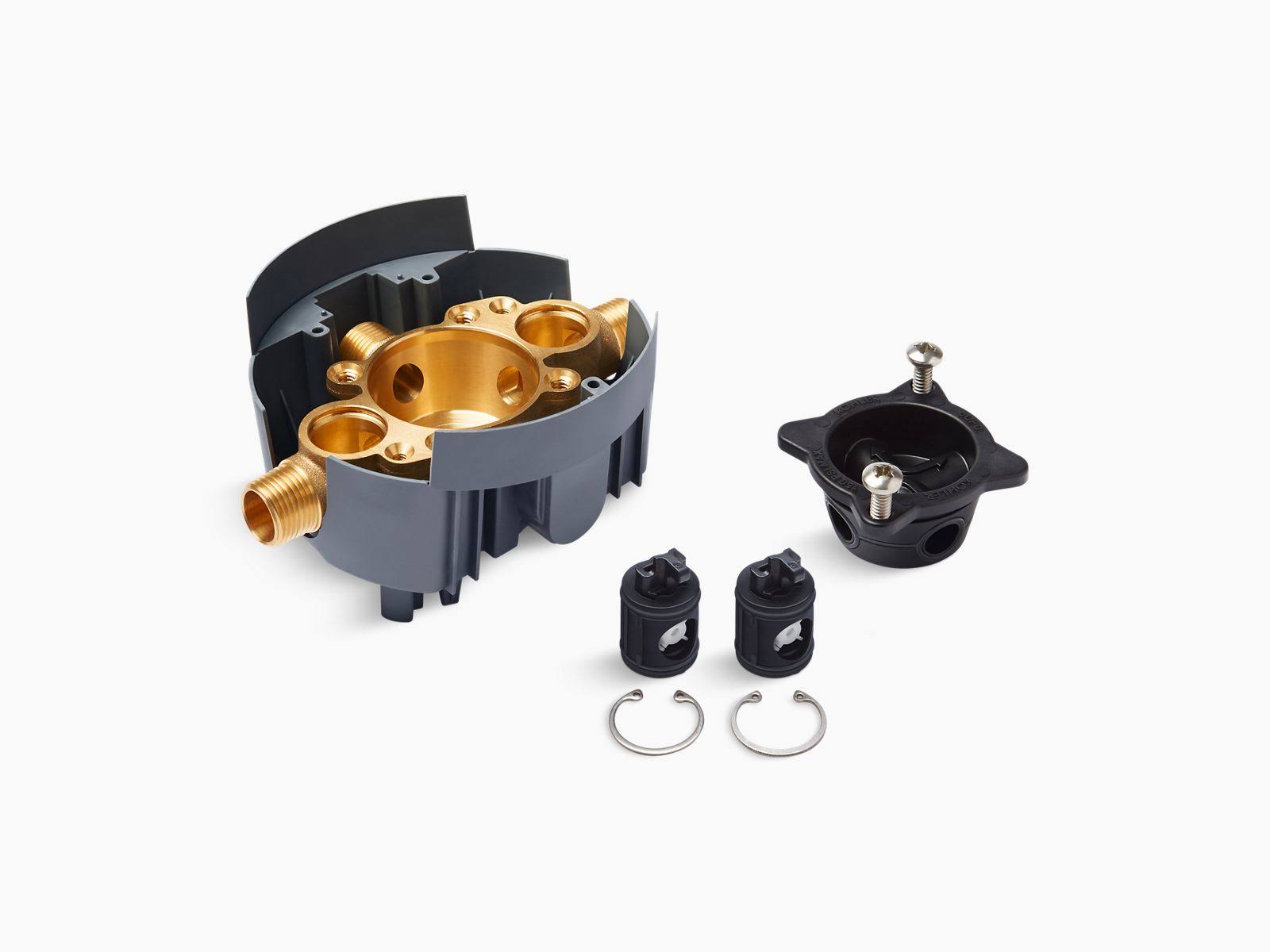 Kohler P8300-KS-NA Rite-Temp Valve Body Rough-In with Service Stops and Universal Inlets, Project Pack