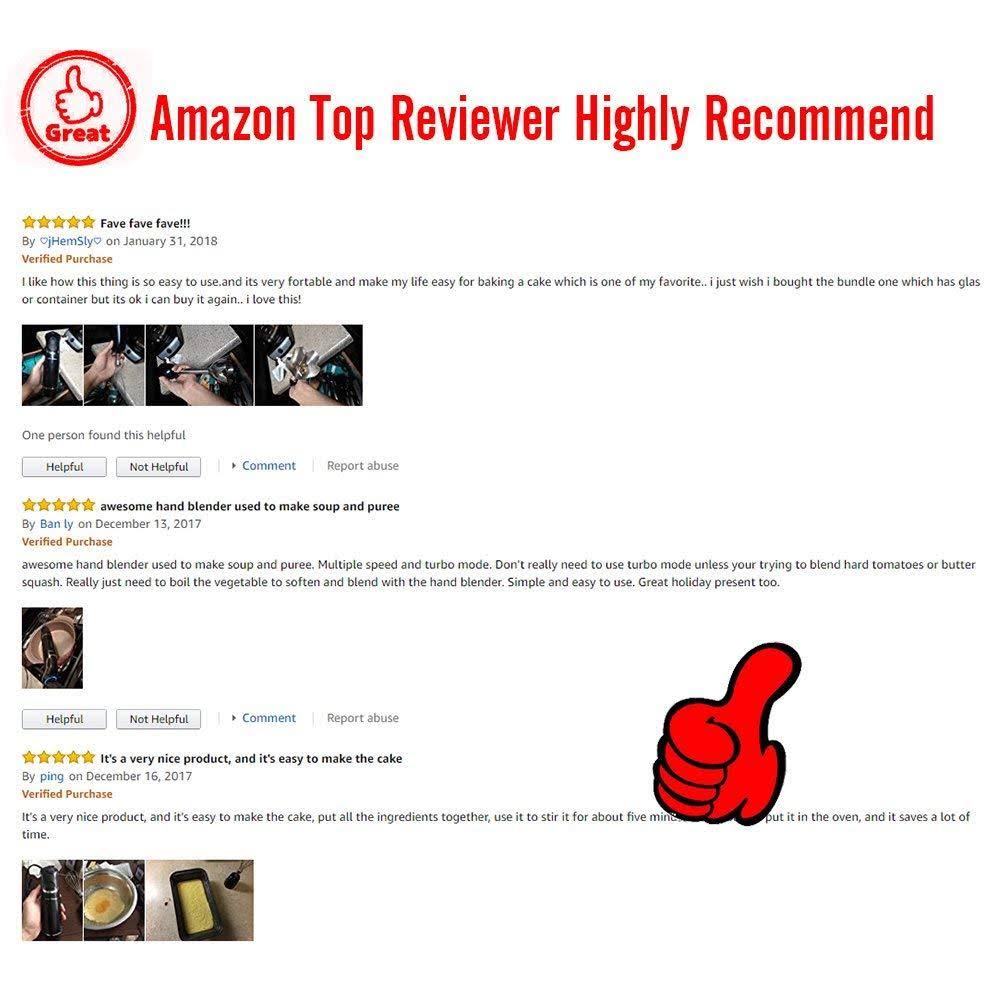 Oxa Smart Powerful 2-in-1 Hand Blender with 6 Speed - Black