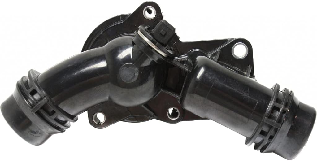 For BMW 325xi / 330xi Thermostat Housing 2001 02 03 04 2005 | Black | Plastic & Steel