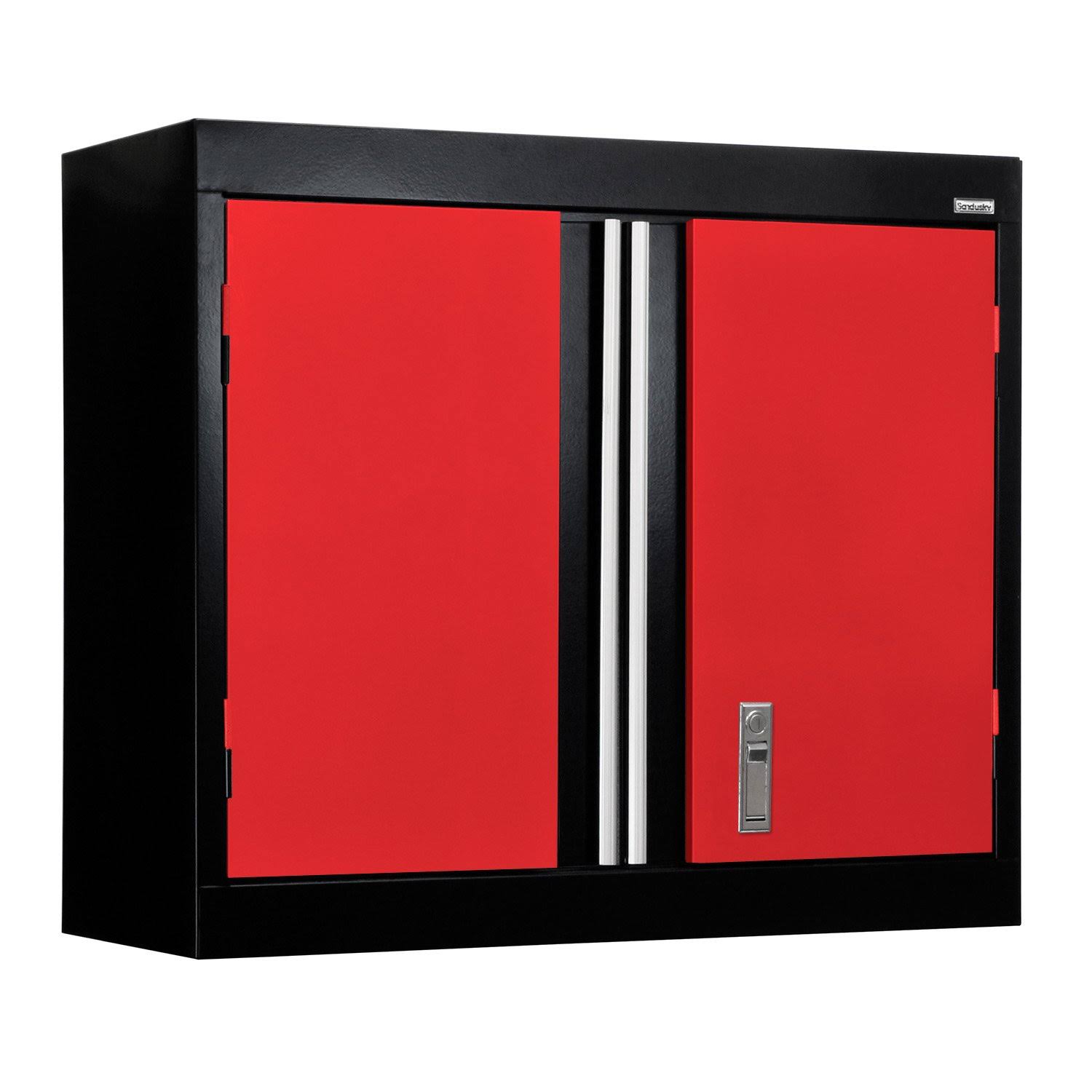 Sandusky Lee GW1F301226-019L Modular System Wall Storage Cabinet, 30x22 Width x 12x22 Diameter x 26x22 Height, Black/Red