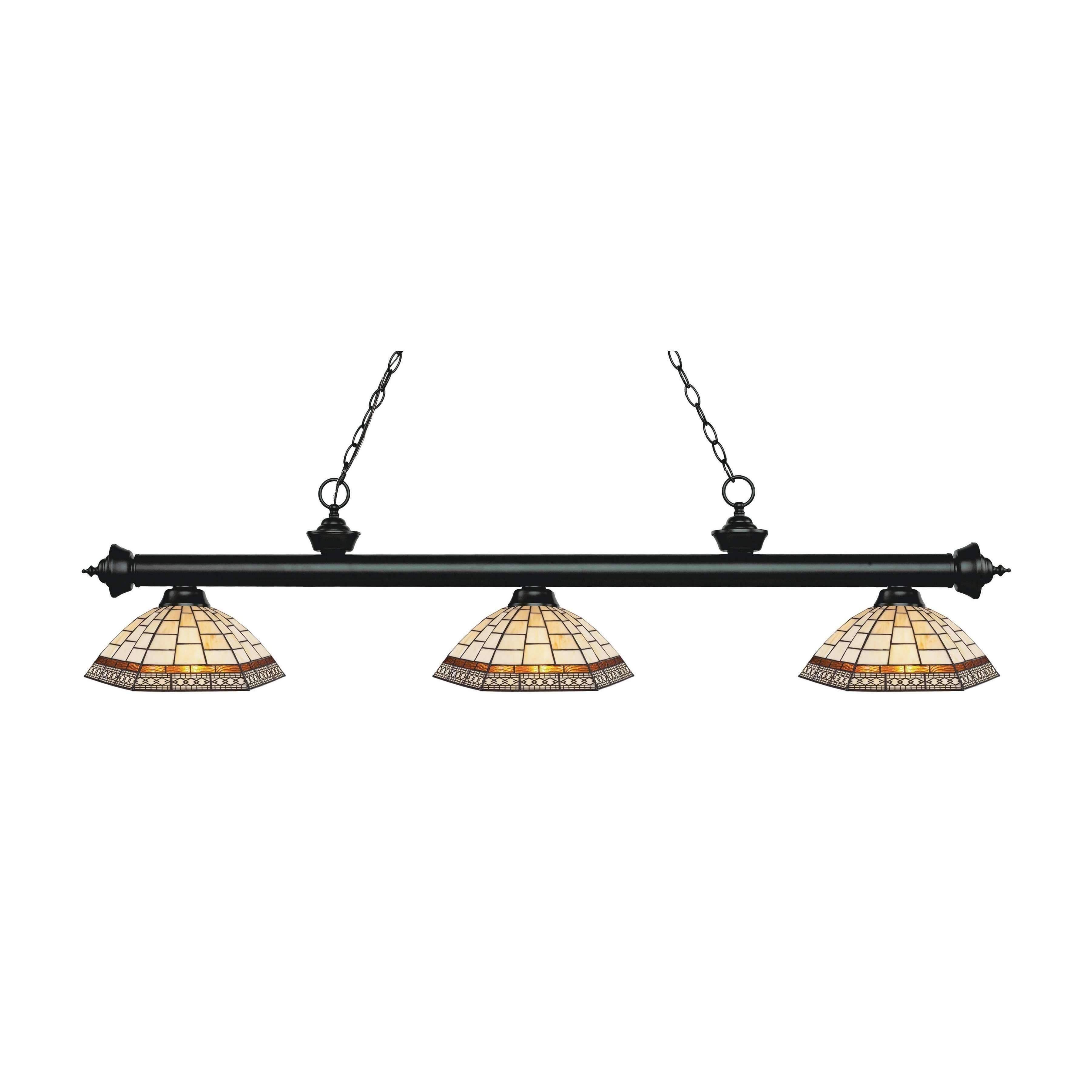 Z-Lite 3 Light Billiard Light - Matte Black 200-3MB-Z14-35