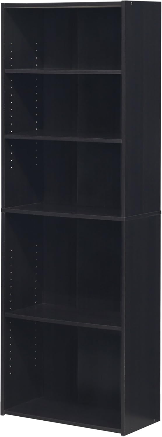 FURINNO Wright 3-Shelf Bookcase, Highland Oak Pack of 2