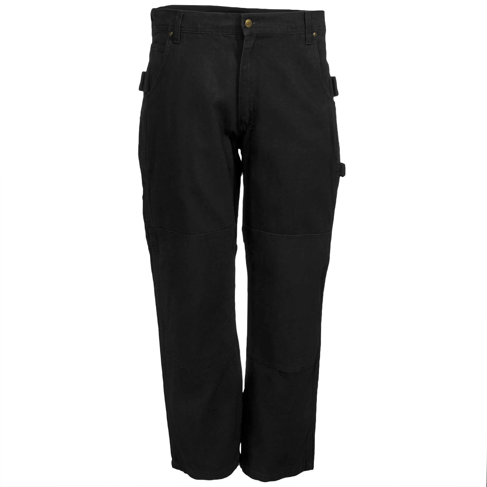 Key Premium Double Knee Duck Dungaree - Black