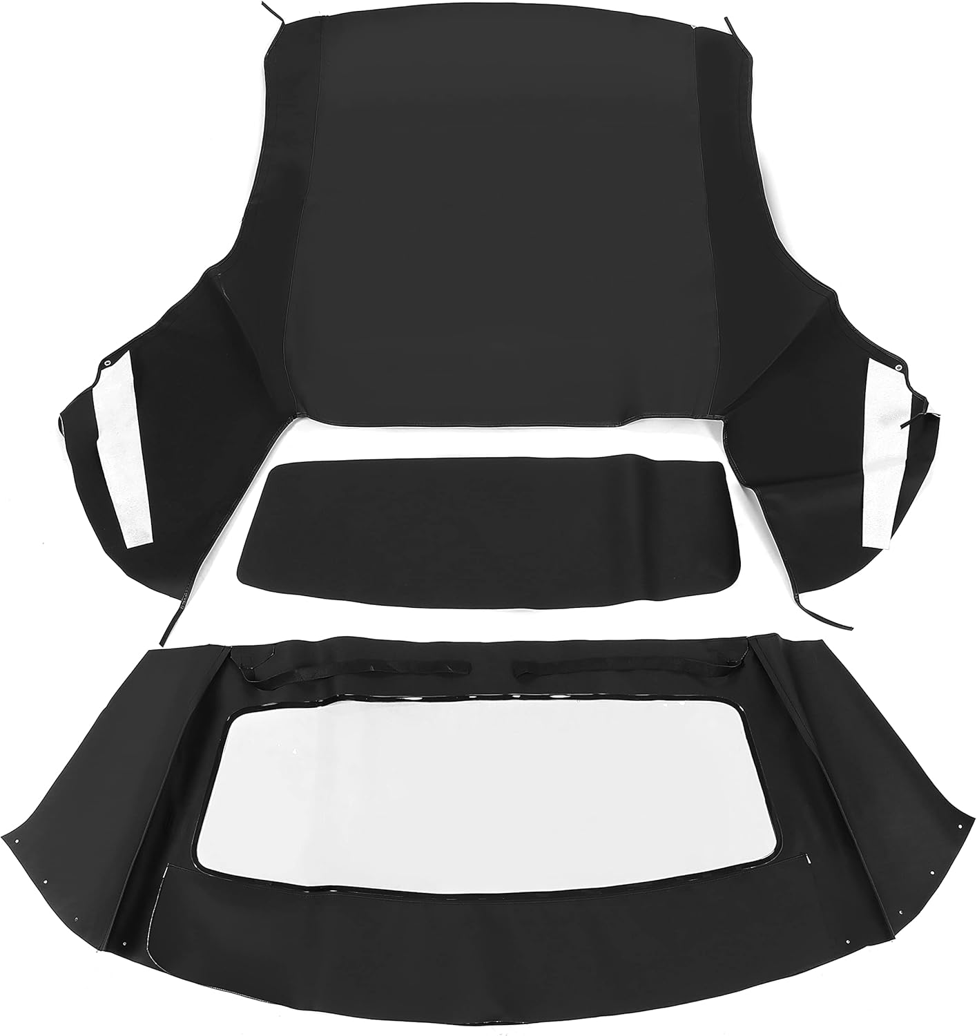 Kojem Convertible Soft Top Sailcloth&nbsp;Roof with Plastic Window Compatible with 1994-2004 Ford Mustang（Black）