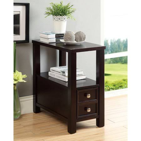 Furniture of America Townsville Double Drawer Side Accent Table - Espresso