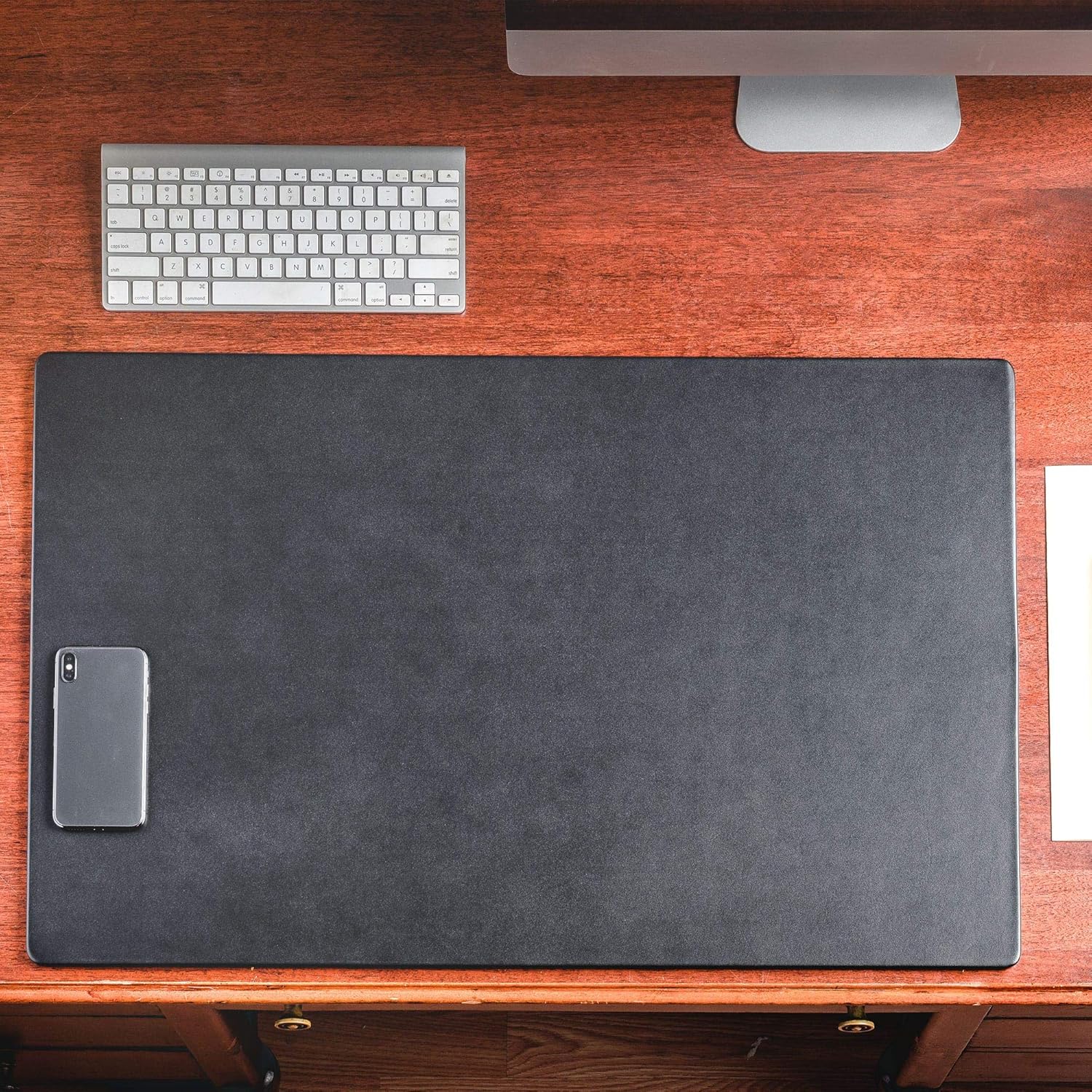 Dacasso Classic Leather Mat Desk pad, 30 x 19, Black