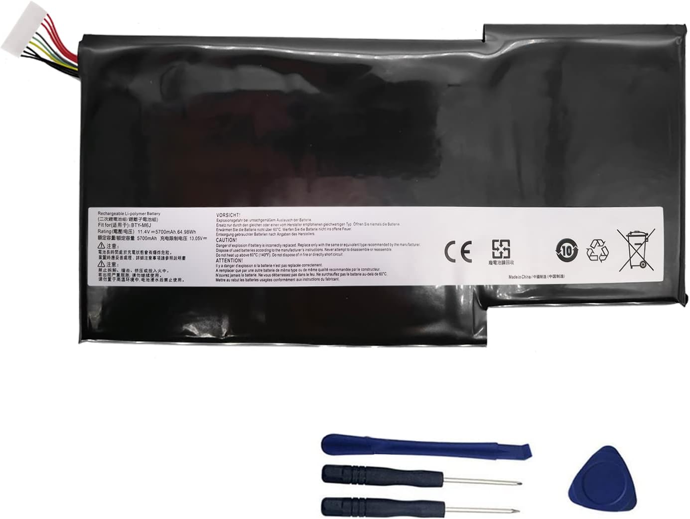 BTY-M6J Laptop Battery Replacement for MSI GS63VR 6RF-016CN 6RF-095CN GS73VR 6RF-001US BP-16K1-31 9N793J200 Stealth Pro GS63VR GS73VR Pack of 2