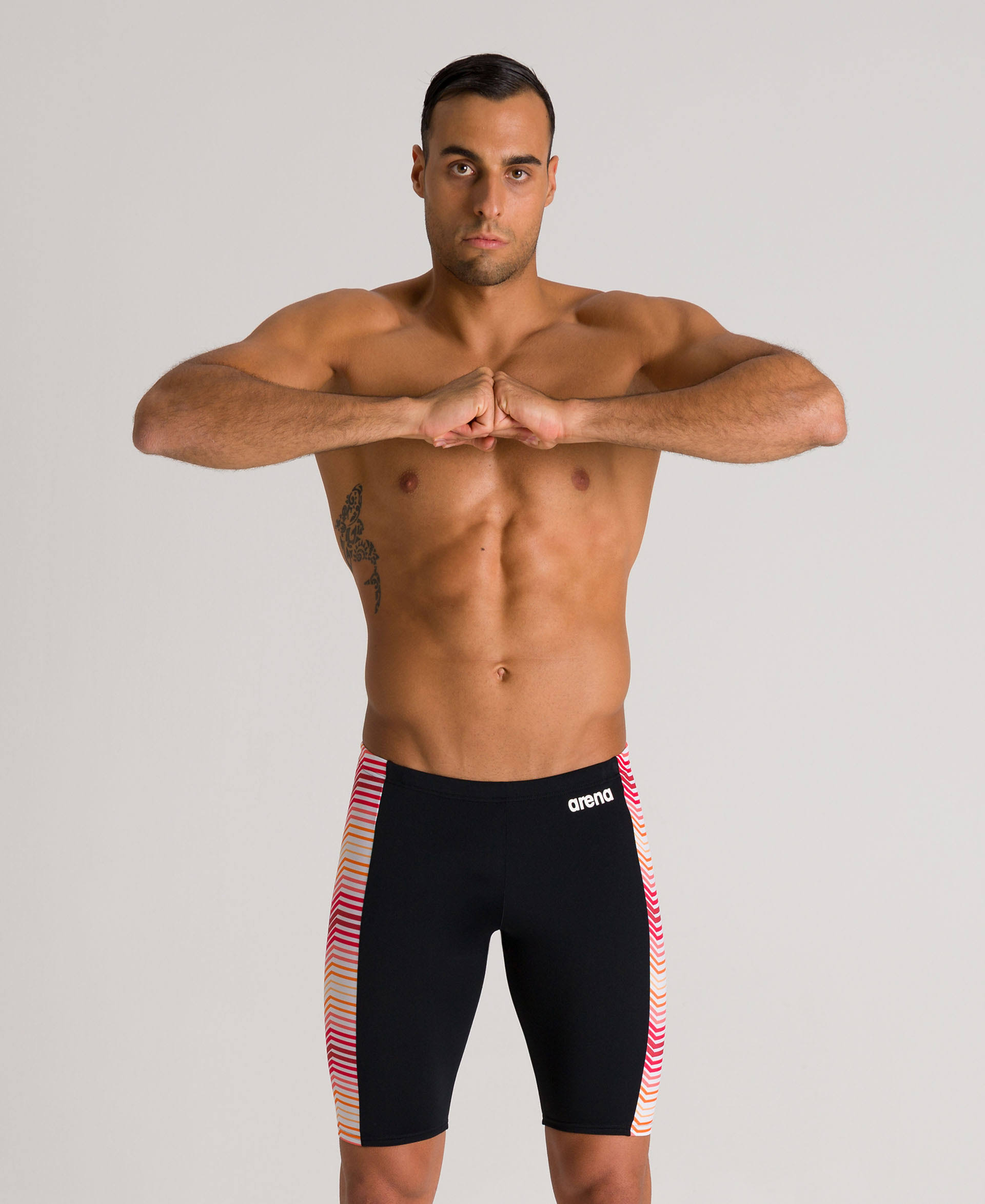 Arena Multicolor Stripes Jammer - MaxLife Black-orange-multi 36