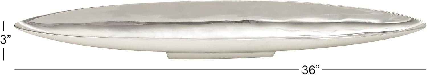 Deco 79 Aluminium Boat Tray, 36 by 3-Inch Pack of 2