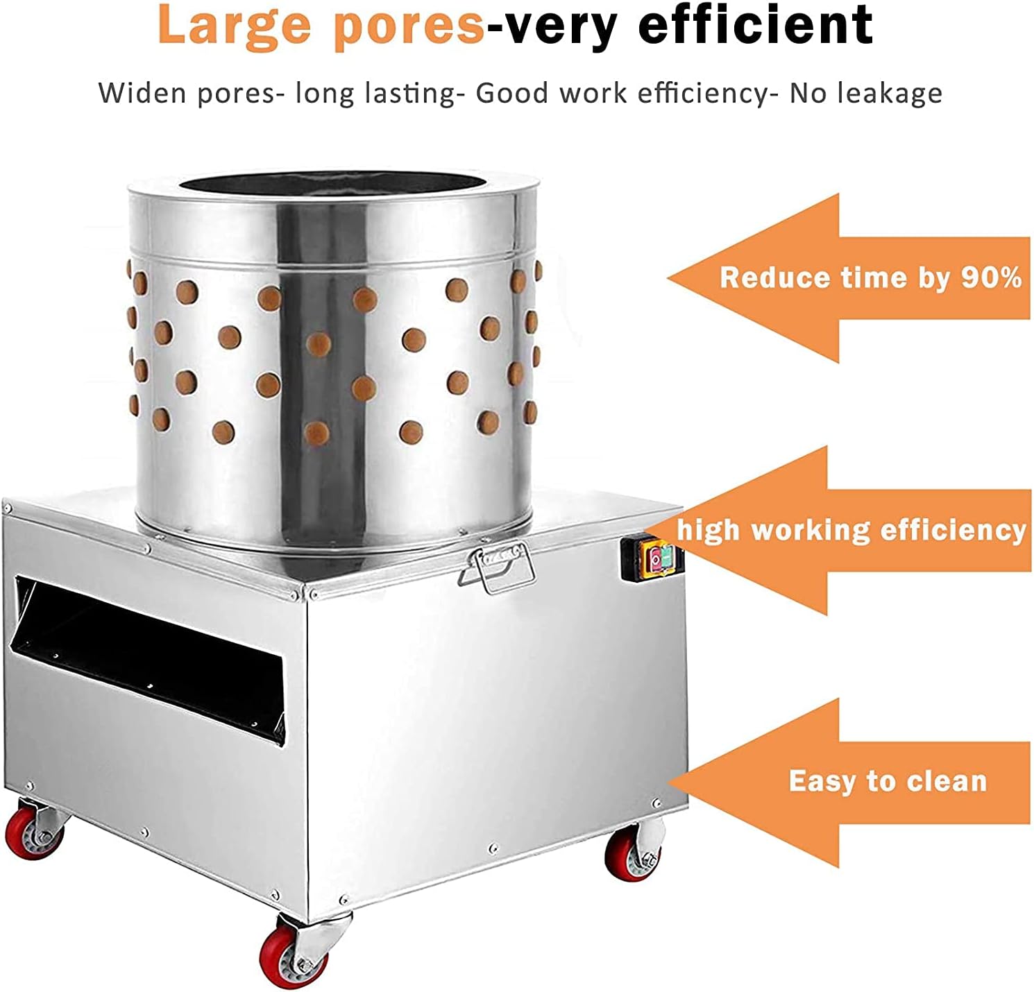 Adasea Chicken Plucker, 1500W 275R/min Chicken Plucker Machine, 20 Inch Chicken Poultry Plucker Machine, Stainless Steel Feather Plucking Machine for Poultry, Chicken, Turkey, Quail, Duck, Bird