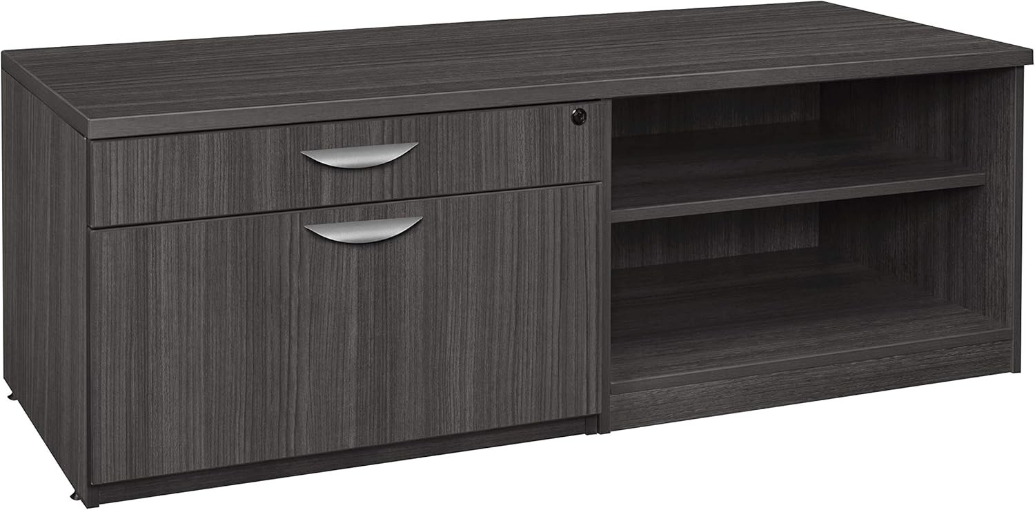 Regency Legacy Low Credenza with Bookcase and File Drawer, 60