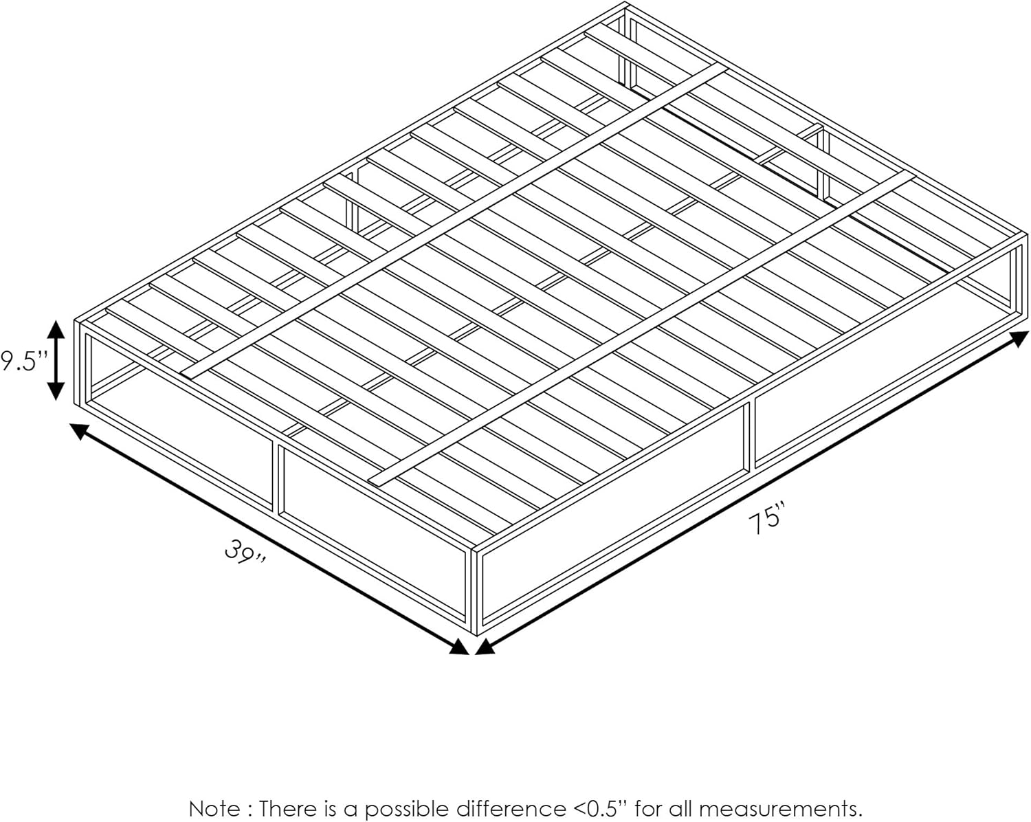 FURINNO Angeland Sleigh, Black