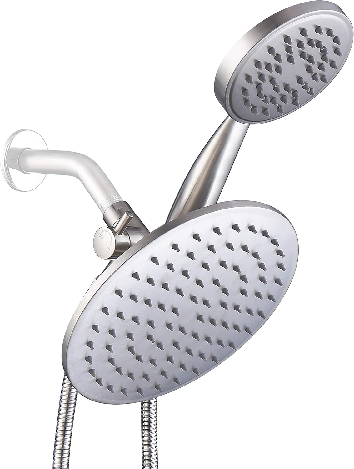 Metal 3-Way Dual Shower Head Combo | 8.6-Inch Rain Shower Head with 4.7