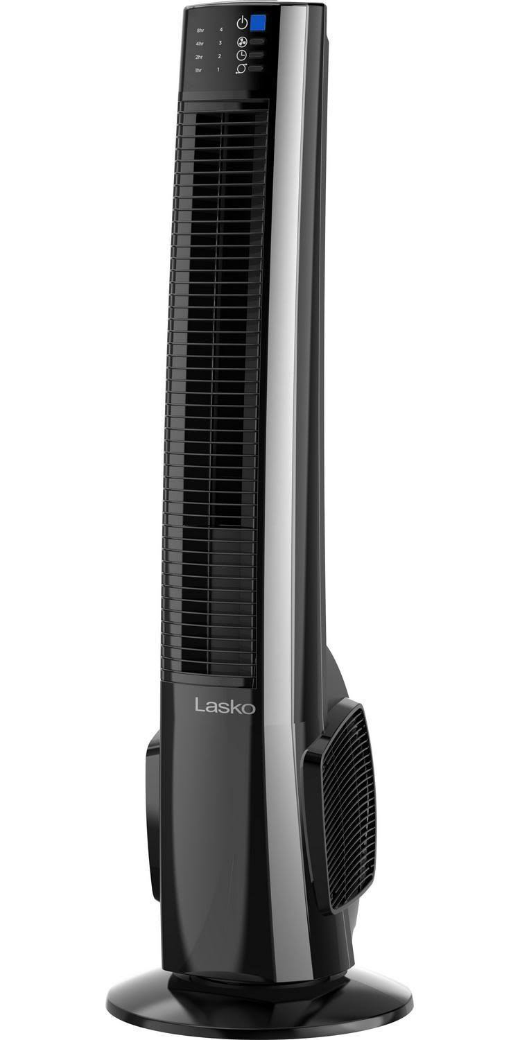 Lasko 38 Hybrid Tower Fan with Remote Control, T38415, Black/Silver