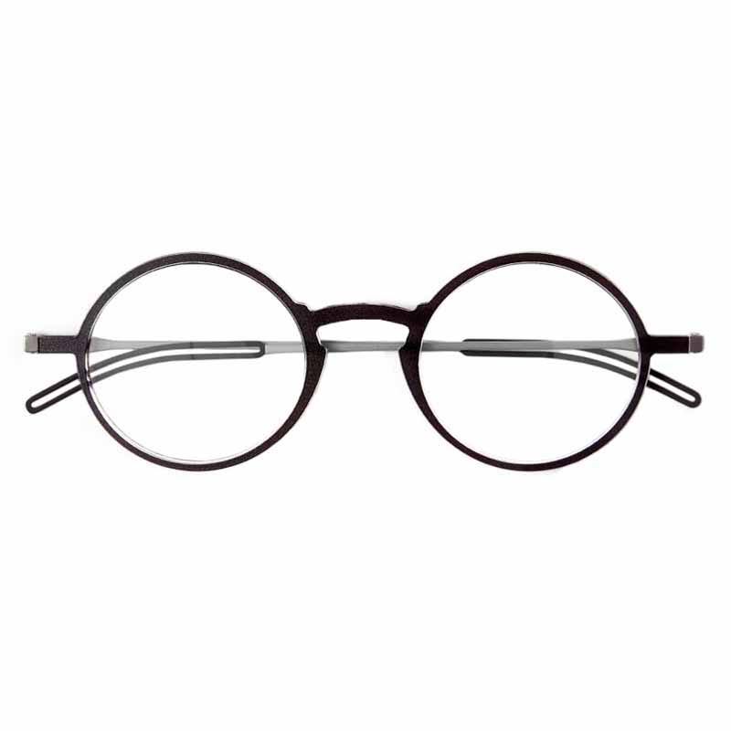 ThinOptics Frontpage Manhattan Reading Glasses with Milano Case - Black - Black - 1.5