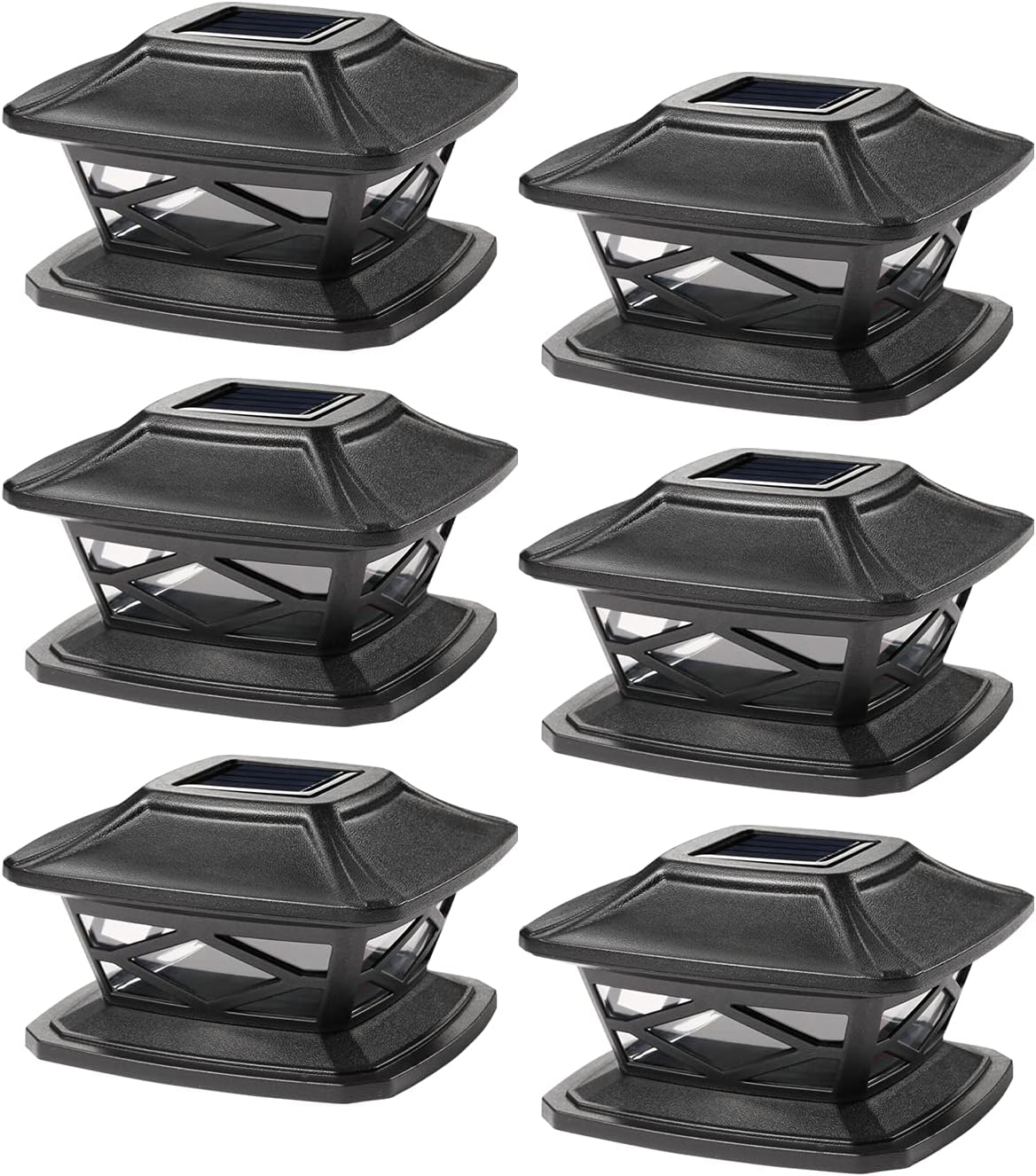 TWINSLUXES Solar Post Lights Outdoor 2 Modes Waterproof LED Solar Fence Cap Light for 4x4 5x5 and 6x6 Post in Patio,Deck Walkway and Garden Decoration.(White 12 Pack)&hellip;&hellip;&hellip;