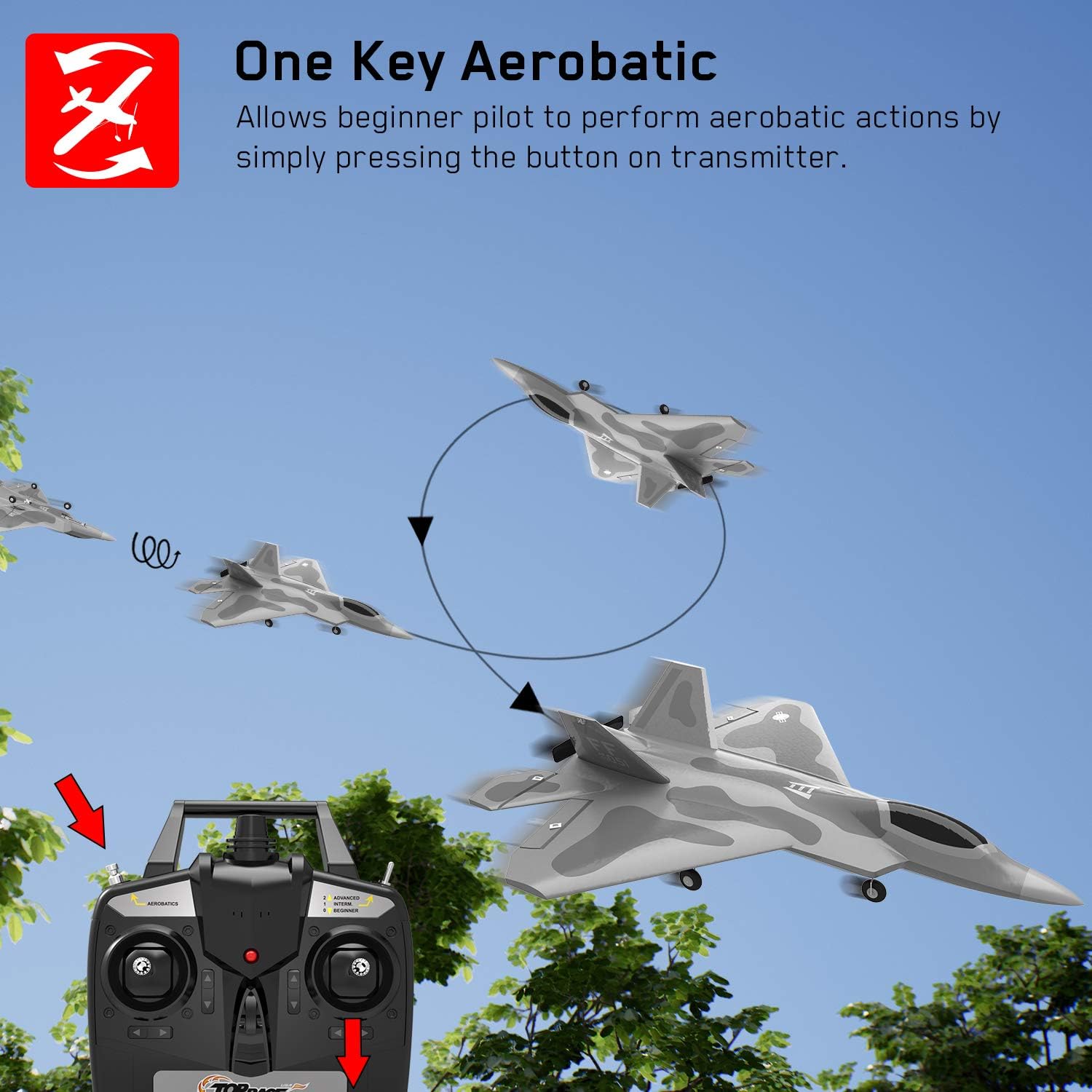 Top race Rc jet 4 channel remote control fighter jet rc plane ready to fly rc planes for adults, one key stunts rc airplane, high speed rc airplane, hobby rc jet plane FOR ADVANCED FLYERS ONLY TR-F22B