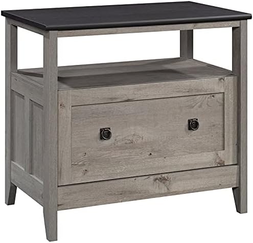 Sauder August Hill 1 Drawer Wooden Lateral File Cabinet in Glacier White