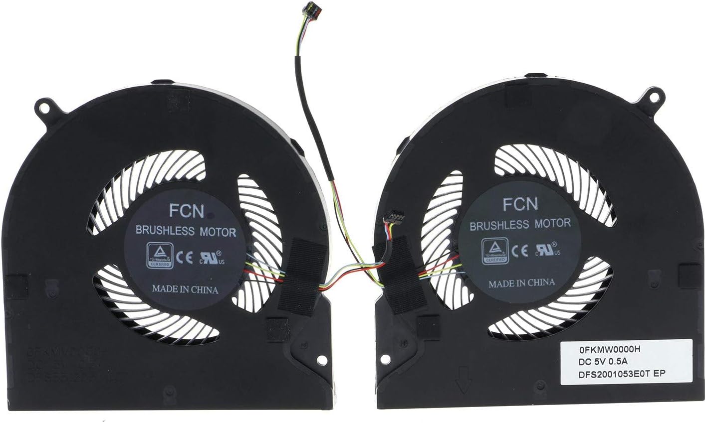 CPU & GPU Cooling Fan for Razer Blade 15 RZ09-0238 RZ09-02385E92 RZ09-02386E91 0FKMV000H 0FKMW000H DFS2001053E0T DFS551205WQ0T Pack of 2