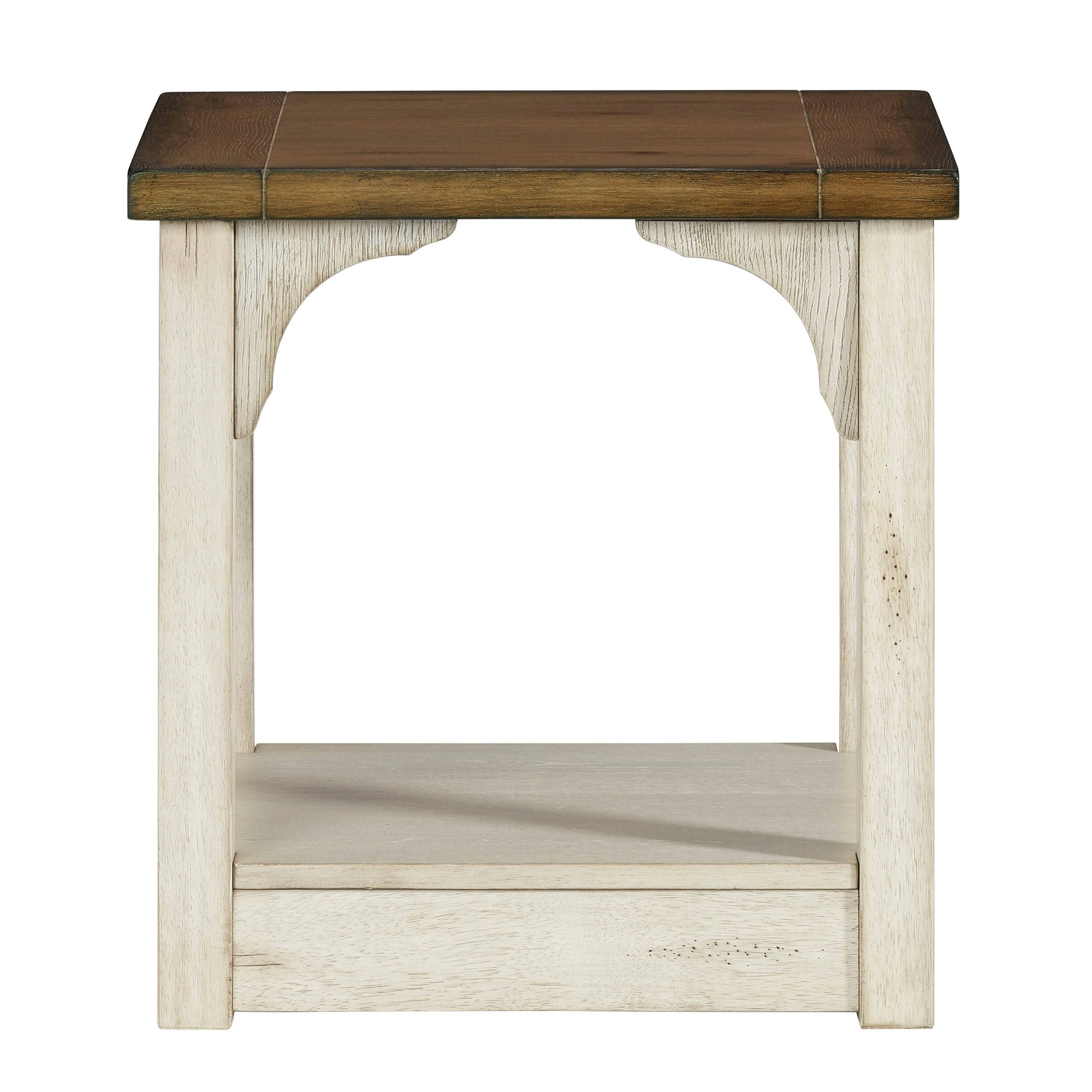Progressive T540-04 Wellington Place Oak/Antique White End Table