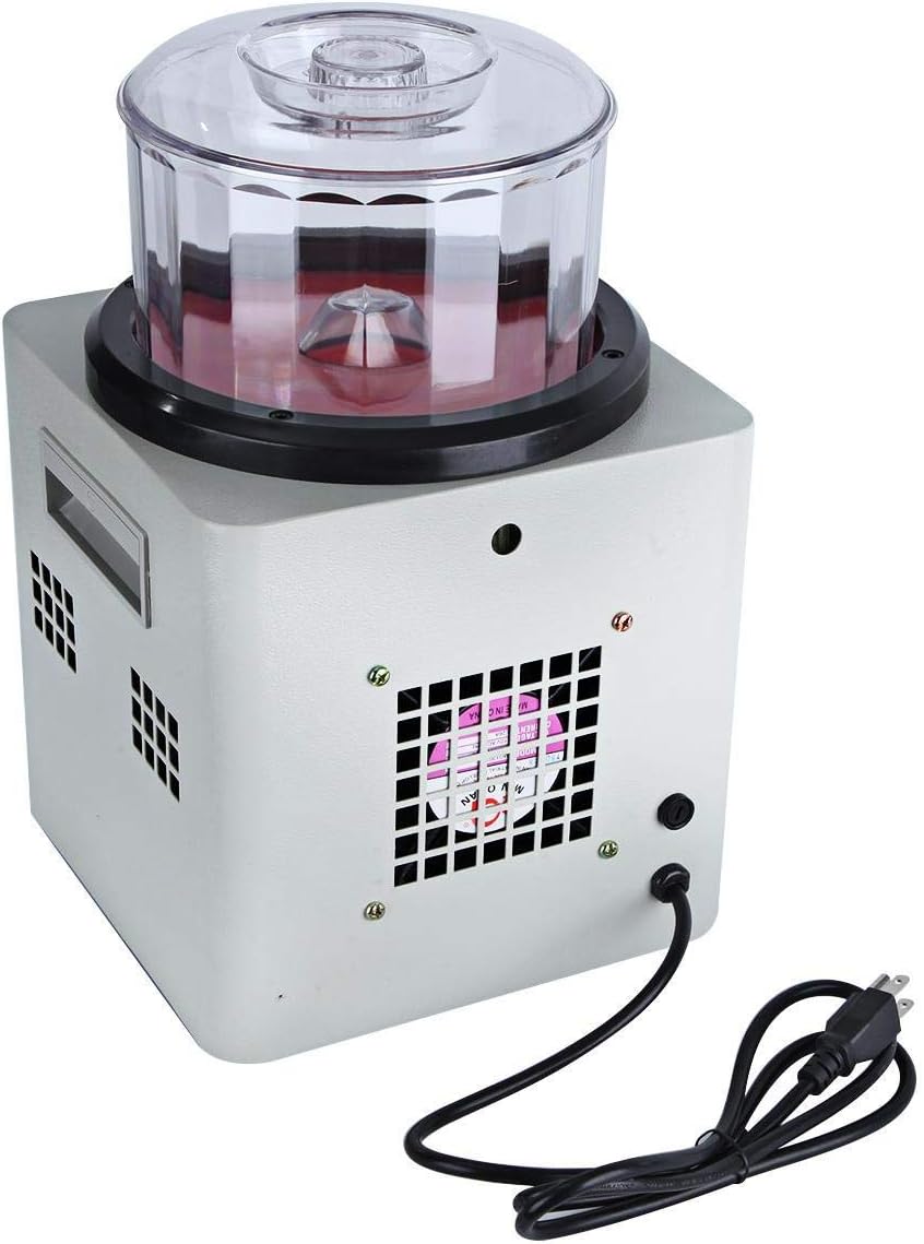 BEAMNOVA Magnetic Tumbler Jewelry Polisher Machine with Bowl Lid 180mm 2000 RPM 1-60 Minute Timing Unidirectional Rotation/Bi-Rolling