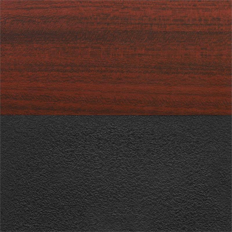 Kee 48x22 Square Breakroom Table- Chrome u0026 4 &M& Stack Chairs- Black - Mahogany