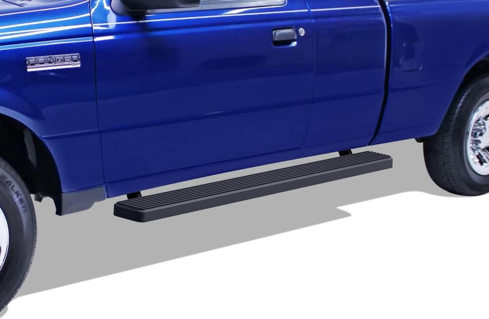 APS iBoard Running Boards (Nerf Bars Side Steps Step Bars) Compatible with Ford Ranger Mazda B-Series 1998-2011 Super Cab (Black Powder Coated 5 inches)