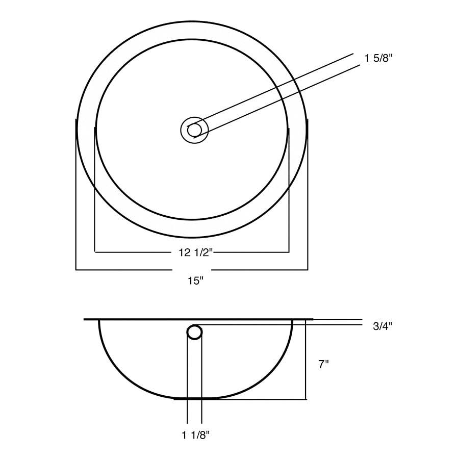 Solid Hand Hammered Copper Medium Round Undermount Lavatory Sink in Antique Copper Finish by The Copper Factory Model CF148AN