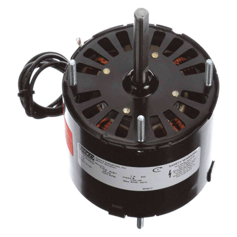 Fasco D186 HVAC Motor, 1/20 HP, 1550 RPM, 460V, 3.3
