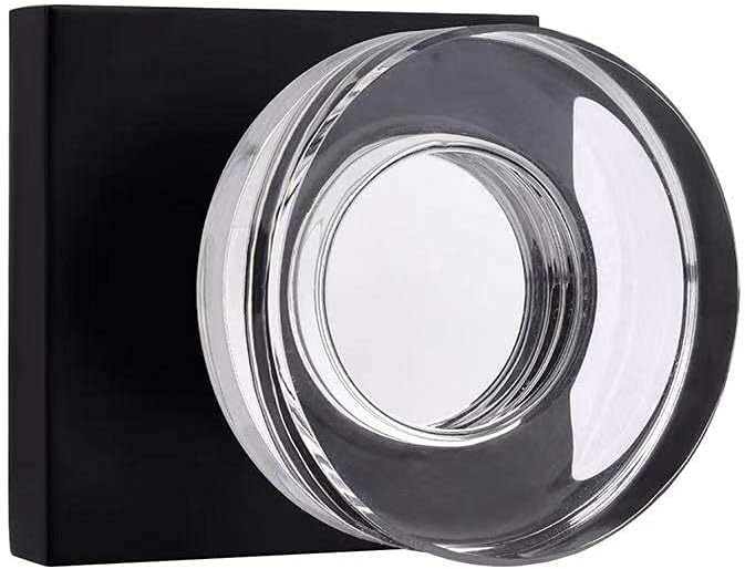 COOLNEWS Crystal Glass Door Locks with Deadbolts, Entry Door Knob and Deadbolt Lock Set, Satin Nickel Pack of 2