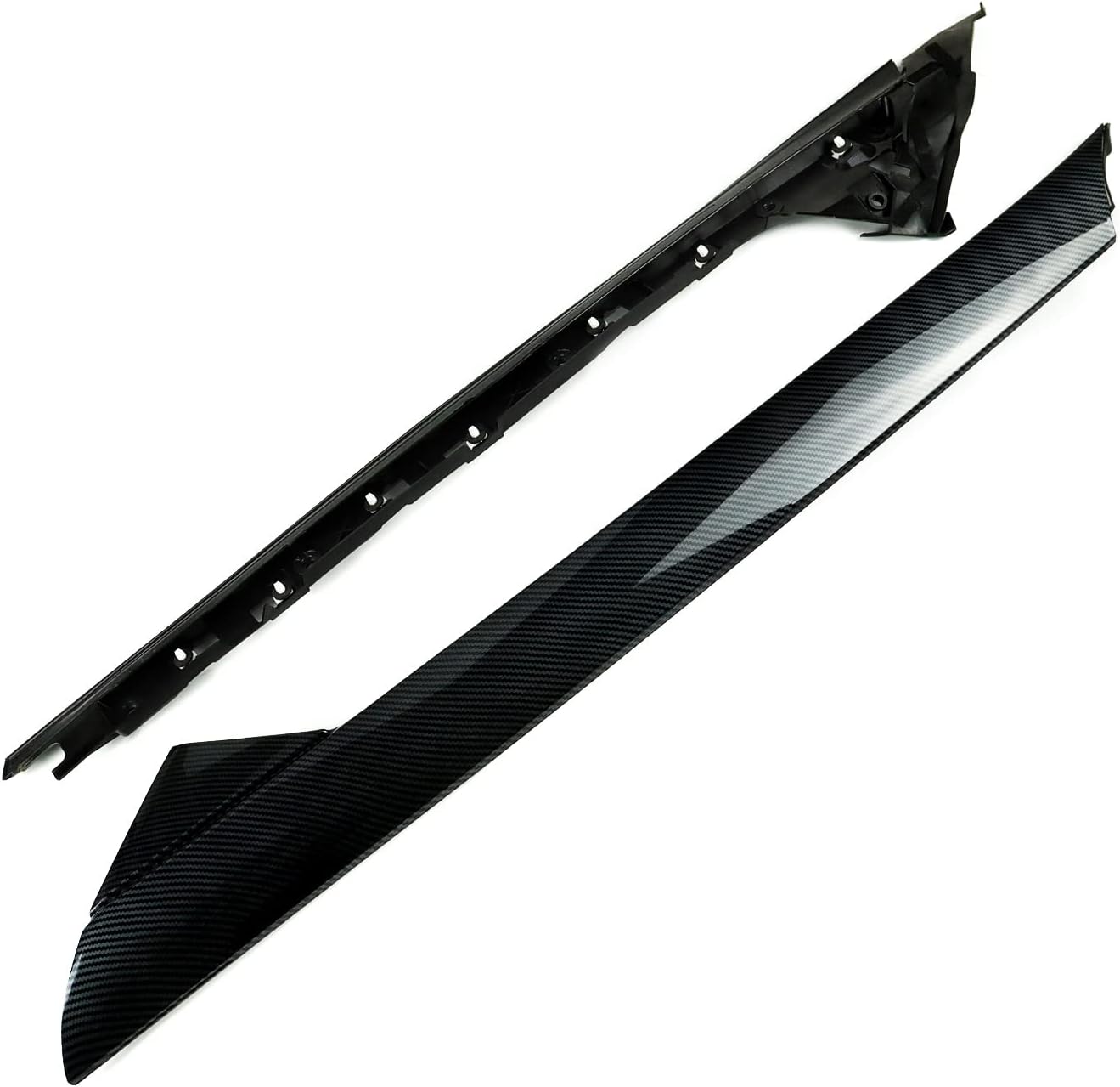 USTAR Outer Windshield Pillar Trim Panel Molding Compatible with Ford Explorer 2011-2019 Replaces BB5Z7803136AA BB5Z-7803136-AB (Outer 2 Pack and Gloss Black) Pack of 2