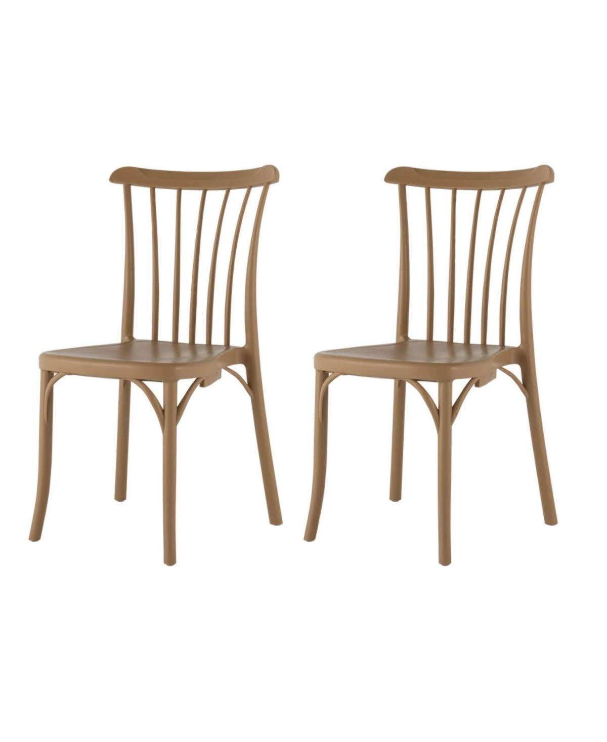 Lagoon Stackable Rio Dining Chair, Set of 2 - Coral