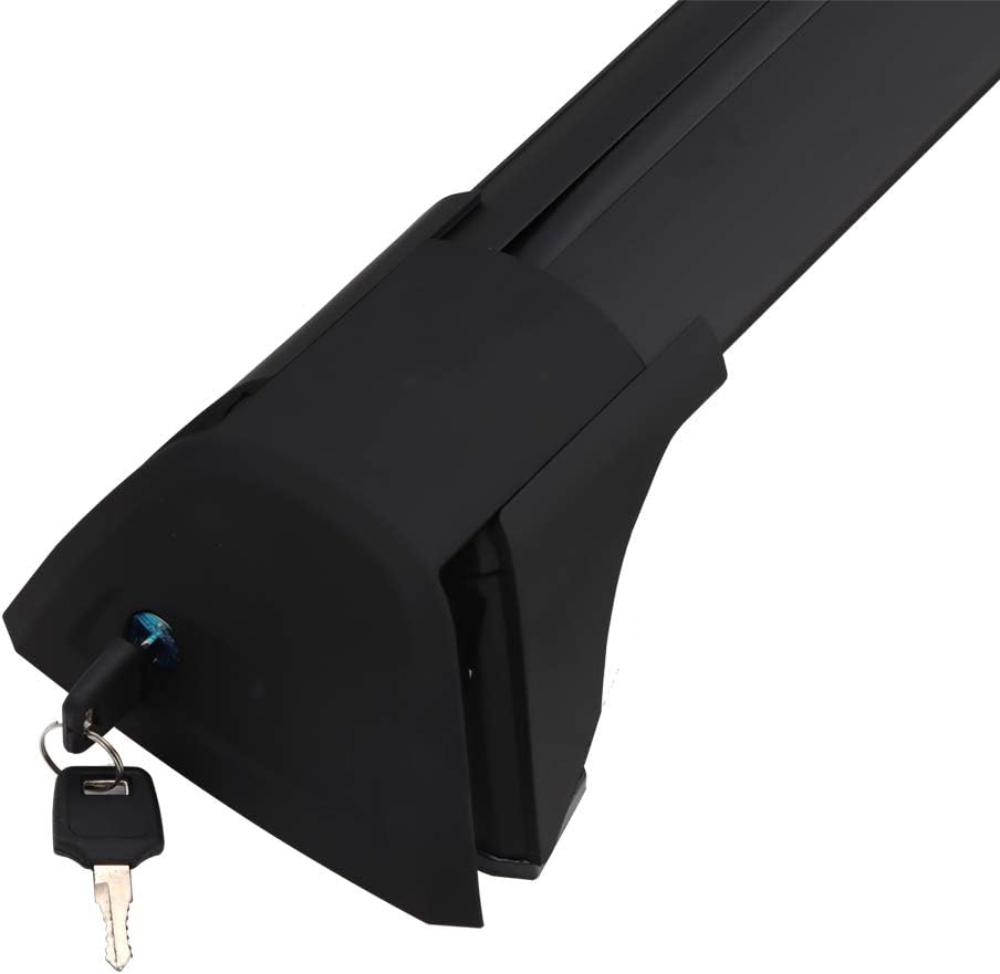 etesan 2 Pieces Black Crossbars Fit for Audi Q7 2016 2017 2018 2019 2020 2021 2022 Lockable Roof Racks Cross Bars