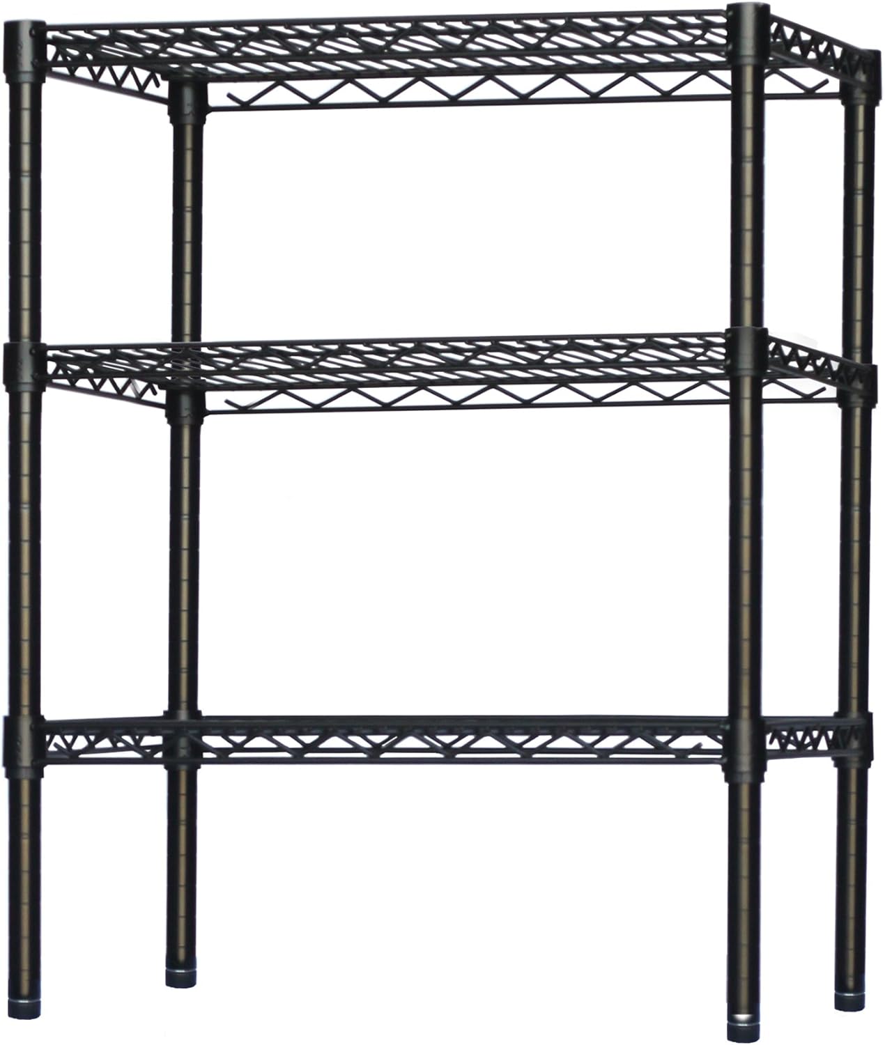 Black Wire Shelving with 3 Shelves - 8
