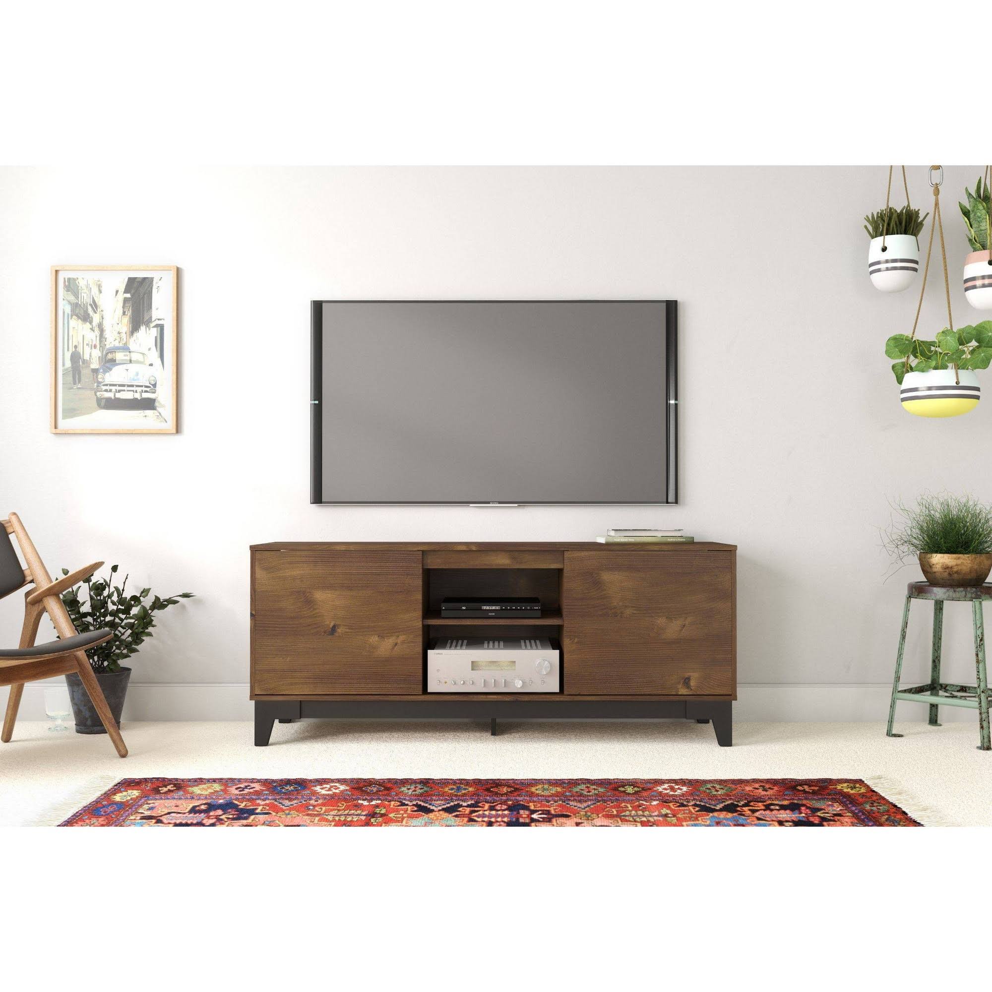 Nexera Rhapsody 63-Inch TV Stand - Truffle and Black