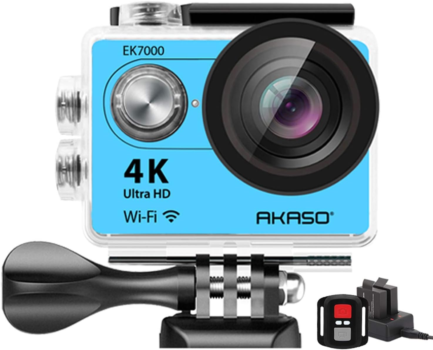 AKASO EK7000 4K30FPS Action Camera Ultra HD Underwater Camera 170 Degree Wide Angle 98FT Waterproof Camera Pack of 2