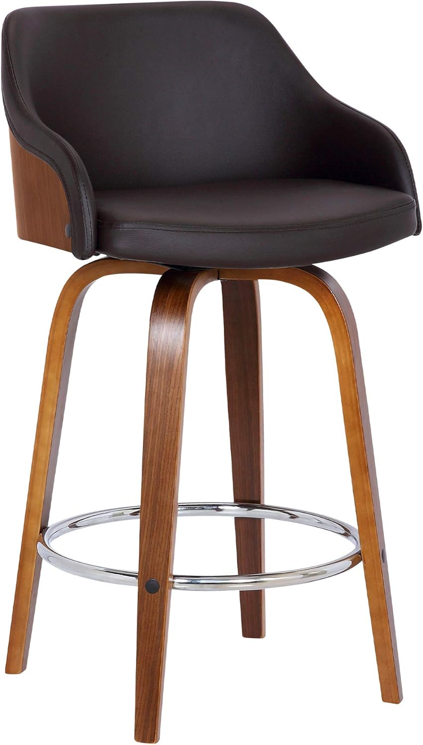 Alec Faux Leather Swivel Barstool, 30