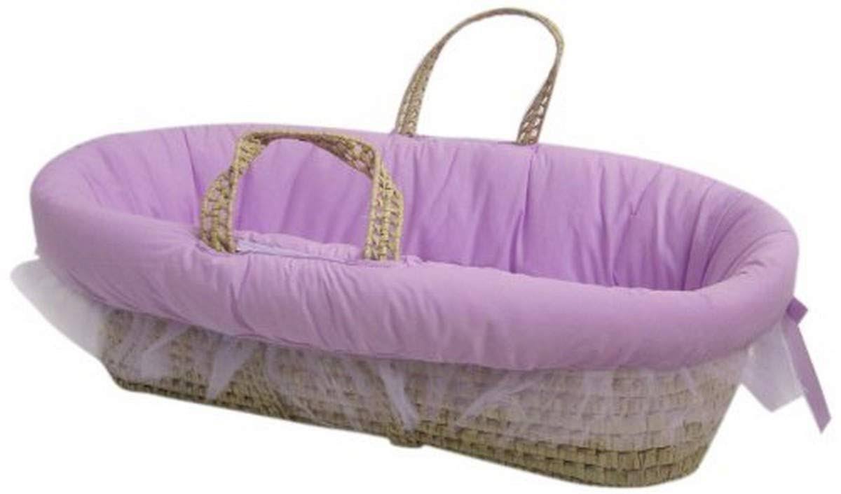 Baby Doll Bedding Fluffy Moses Basket Lilac