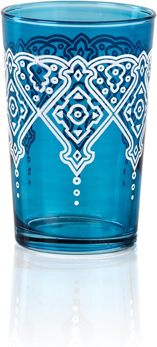 Zodax MC-140 Mazagan Glass Tealight Holders (Set of 6), Blue, 6 Piece Pack of 2
