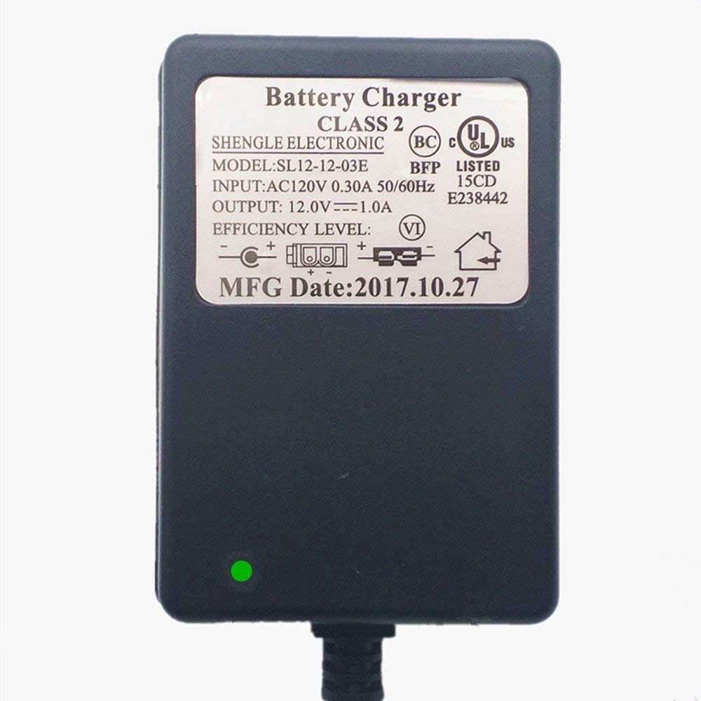 12 Volt Charger Works with Yamaha Raptor 700R Toyota FJ Cruiser MegaTredz Motion Trendz, 12V Battery Charger B-Type Plug Fit Ride On Peplacement