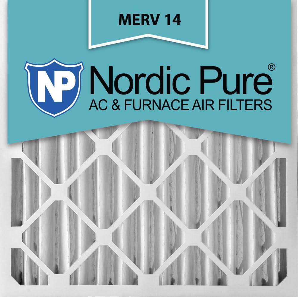 Nordic Pure 16x24x4 MERV 14 Pleated AC Furnace Air Filters 2 Pack