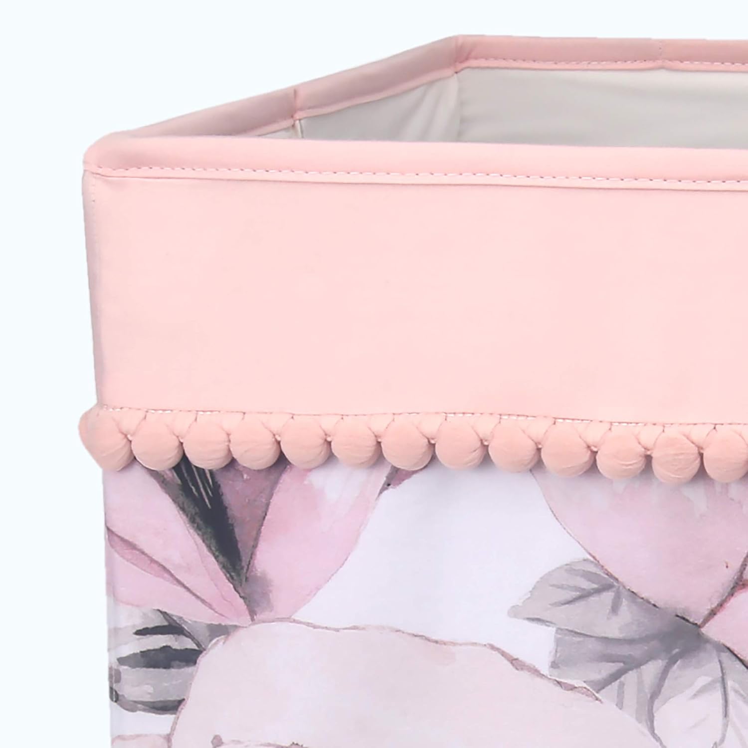 Lambs & Ivy Signature Botanical Baby Storage/Hamper - Pink, Floral Pack of 2