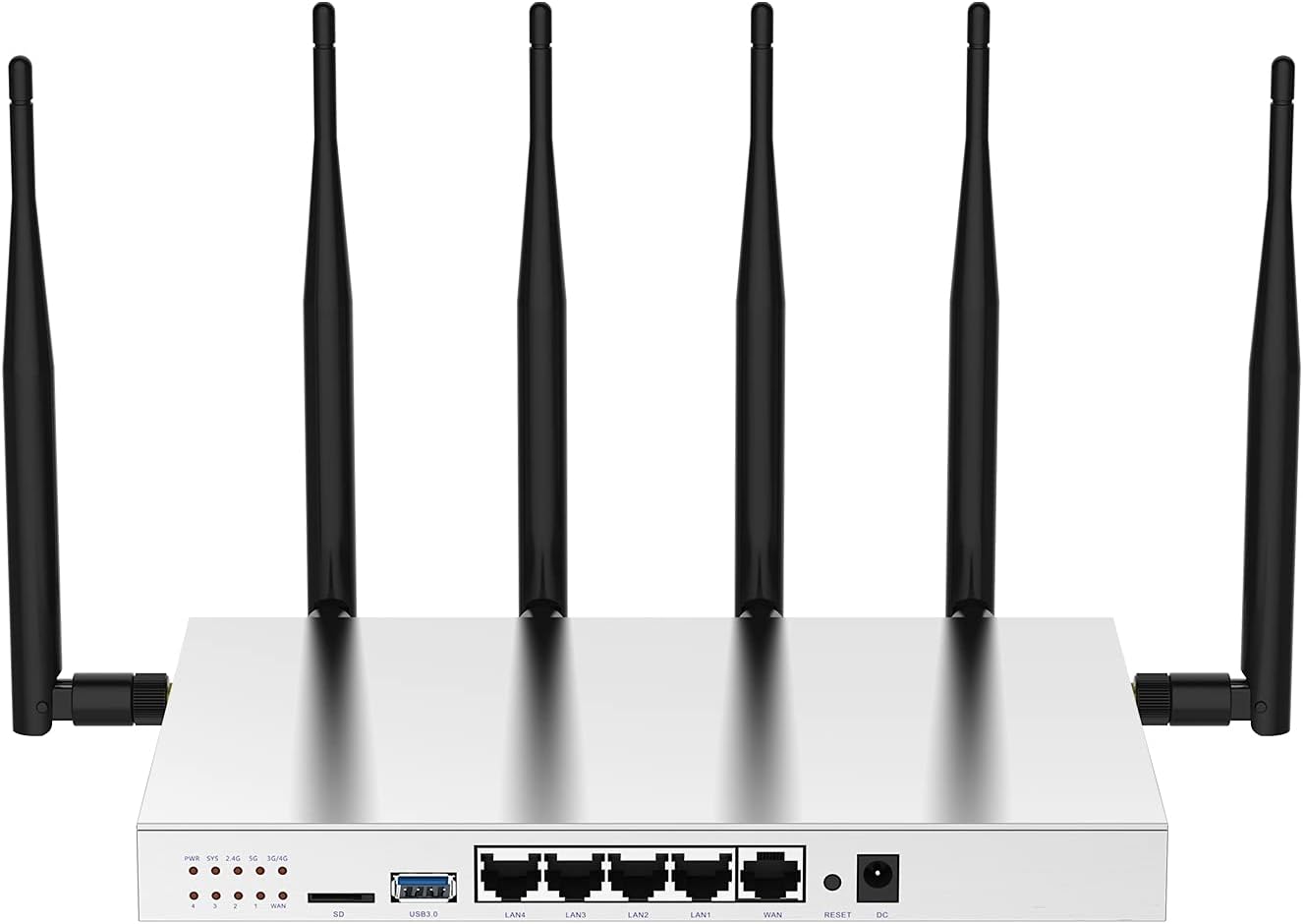 Cioswi Wireless Router WG3526 AC1200 Dual Band PCIE Gigabit WiFi Wireless Router with Mini-PCIe Standard Interface,Detachable External 5dBi Antennas,SIM Card Slot,USB3.0 Port,Silver Metal Shell