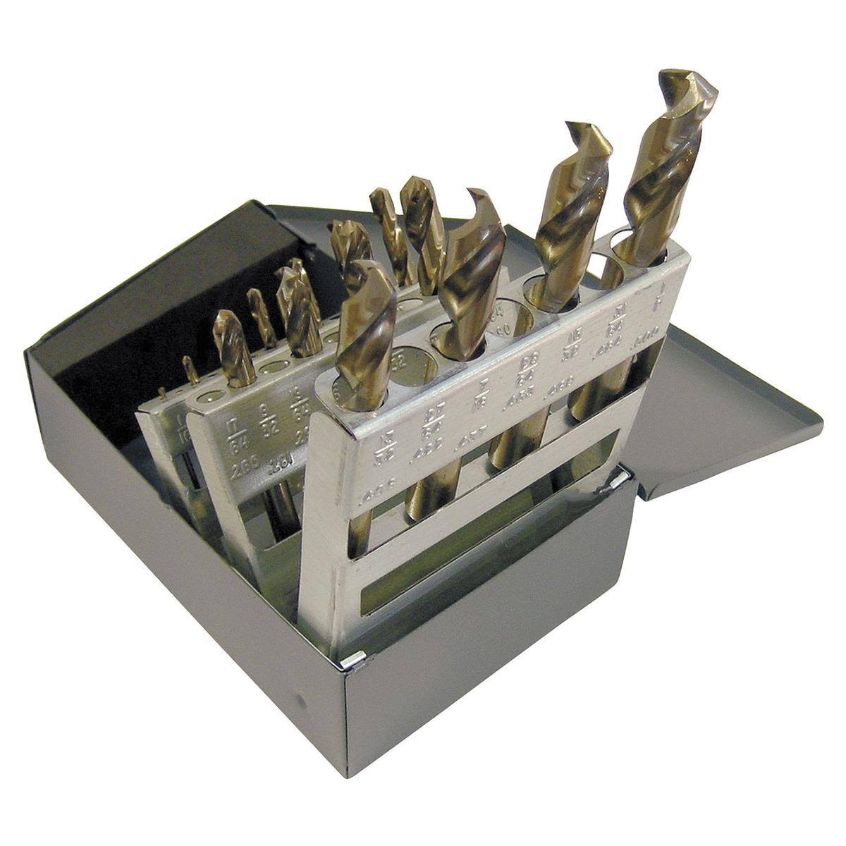 Chicago-Latrobe 69856 Screw Machine Drill Bit Set,15Pc,cobalt